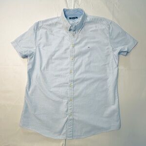 Tommy Hilfiger Light Blue Striped Button Down Shirt
